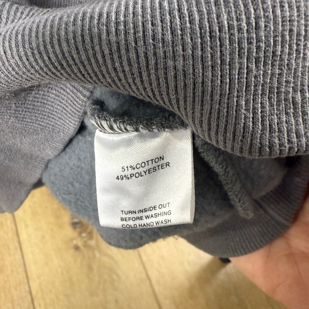 White Fox Hoodie Black Puff Lettering Dark Gray Hoodie Size S/M - Picture 5 of 7